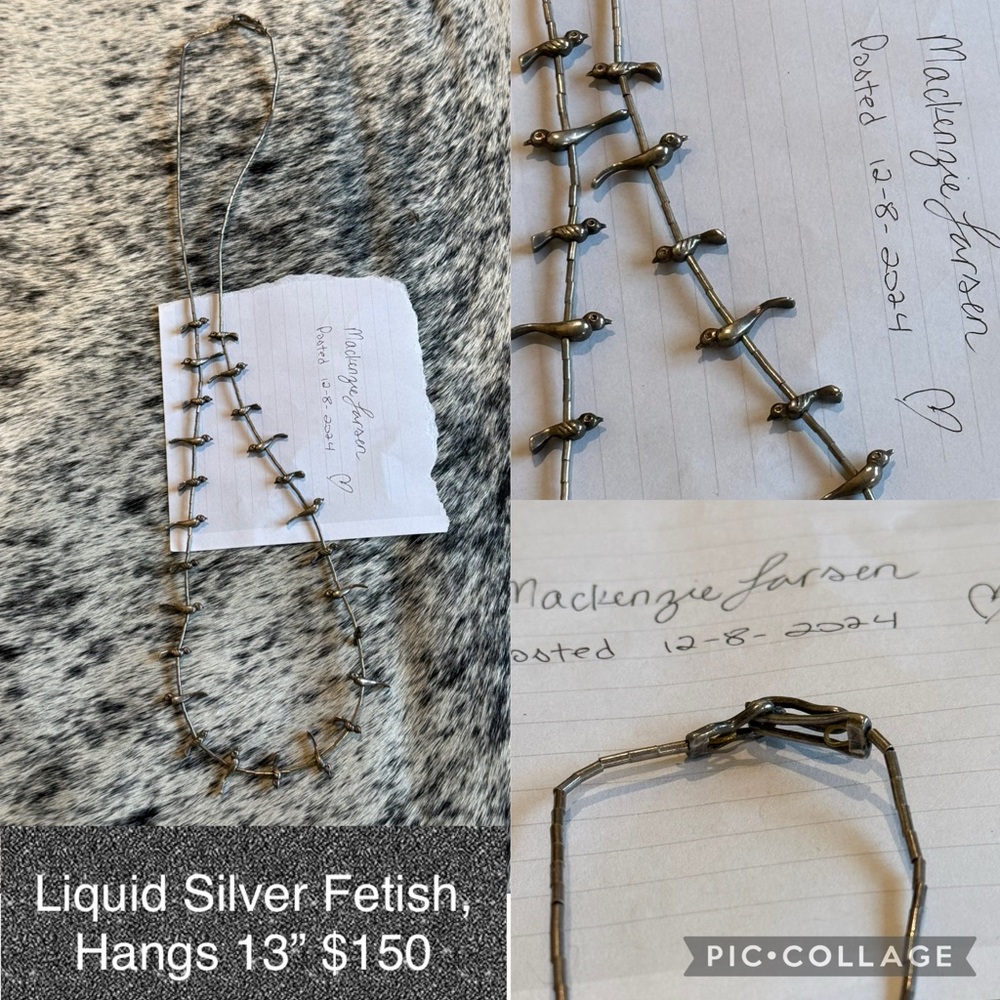Liquid Silver Santo Domingo Fetish Necklace